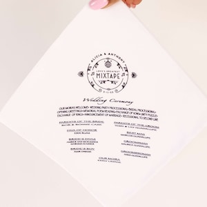 Second Line & Wedding Program Handkerchiefs--Customizable