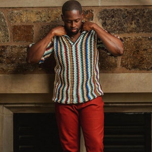 Crochet polo top | Crochet Pattern | PDF only - Men/ Women/ Unisex crochet top, Men/ Women/ Unisex crochet pattern