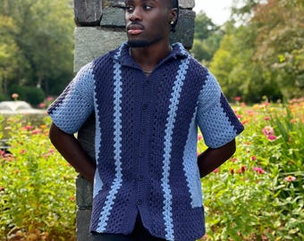Crochet Button-Up Top Pattern | The Blue Tide, Made-to-Measure (PDF)