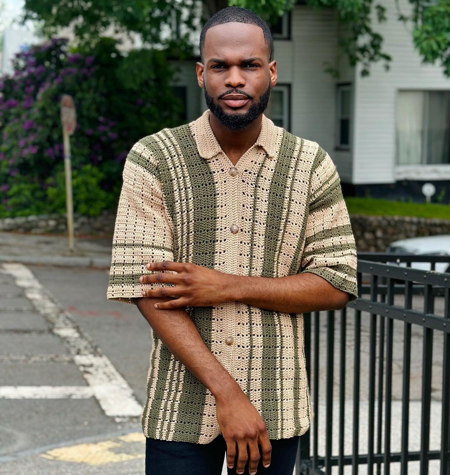 Button up top crochet pattern pdf only men women unisex crochet top