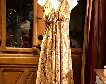 Vintage silk hippie dress banjara gypsy blouse mini dress light patched silk blouse