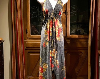 Vintage silk hippie dress banjara gypsy blouse mini dress light patched silk blouse