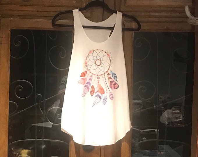 Graphic Tank Top, Boho Tank Top, Hippie Tank Top, Festival Tank Top, Yoga Tank Top Women, Camping  Gypsy Tank Top