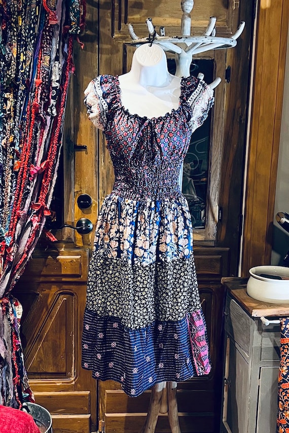 Boho Silk Dress, Vintage Ruffle Short Dress, Hippie Bohemian Dress, Gypsy Boho Dress Festival Dress, Recycled Ethnic Patch Work Sari Dress - Etsy Boho Silk Dress, Vintage Ruffle Short Dress, Hippie Bohemian Dress, Gypsy Boho Dress Festival Dress, Recycled Ethnic Patch Work Sari Dress - Etsy