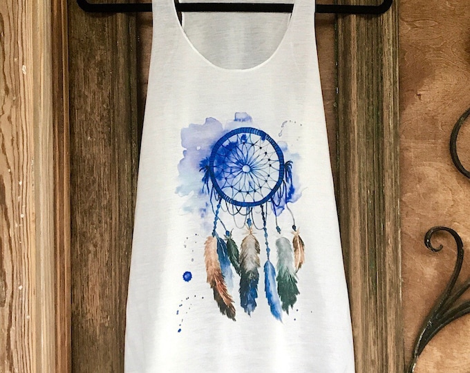 Graphic Tank Top, Boho Tank Top, Hippie Tank Top, Festival Tank Top, Yoga Tank Top Women, Camping  Gypsy Tank Top