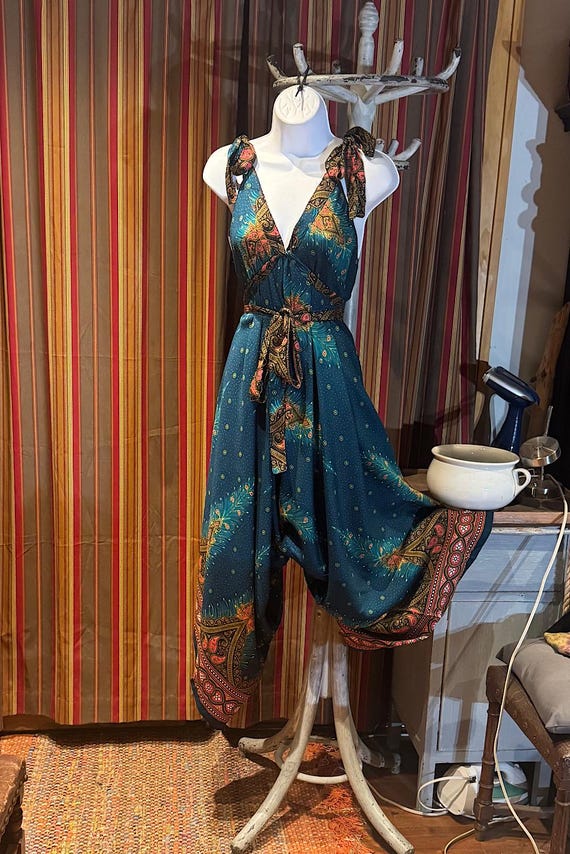 Boho Jumpsuit, Bohemian Clothing, Boho jumpsuit Harem Pants, Loose Yoga  Festival Pants, Wide Leg Women Festival Pants, Hippie Summer Romper