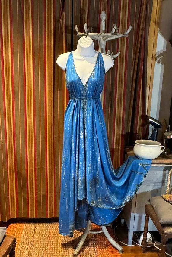 Long Tie Dye Halter Maxi Bohemian Boho Chic Festival Ethnic Hippie Summer  One Size Feminine Dress. - Etsy