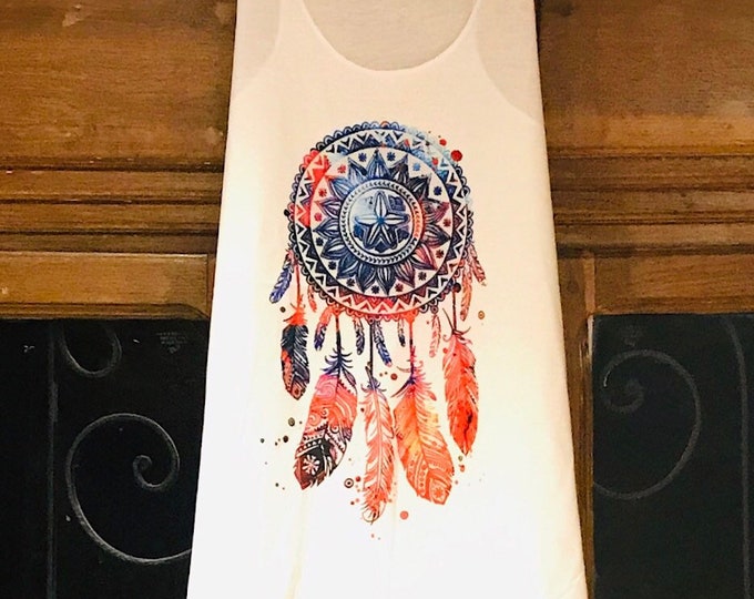 Graphic Tank Top, Boho Tank Top, Hippie Tank Top, Festival Tank Top, Yoga Tank Top Women, Camping  Gypsy Tank Top