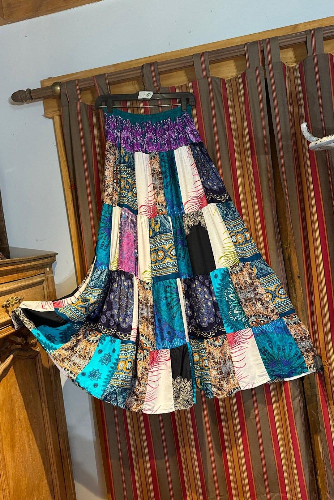 Women Boho Chiffon Long Skirt