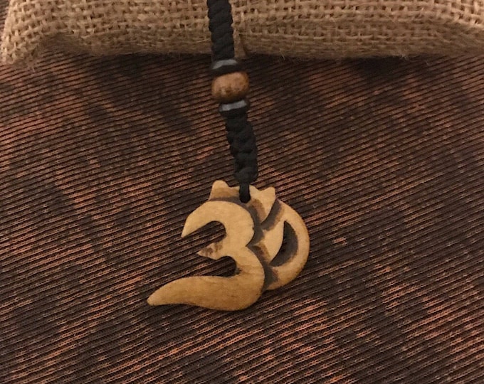 Carved Bone Pendant Necklace/ Chakra Necklace/ BoHo Bone Necklace/ Om Pendant/ Festival Jewelry/ Bone Pendant/ Spiritual Jewelry Gifts