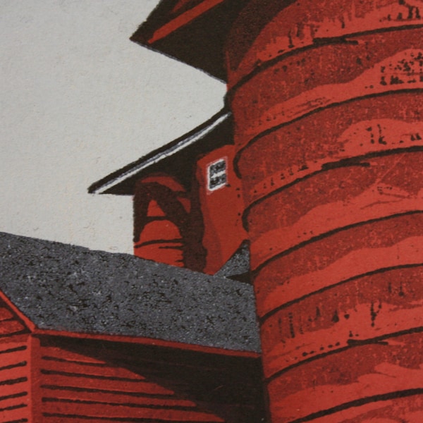 Silo  Woodblock print