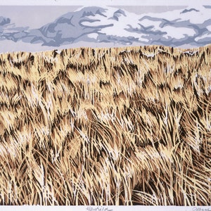 Hayfield  Woodblock