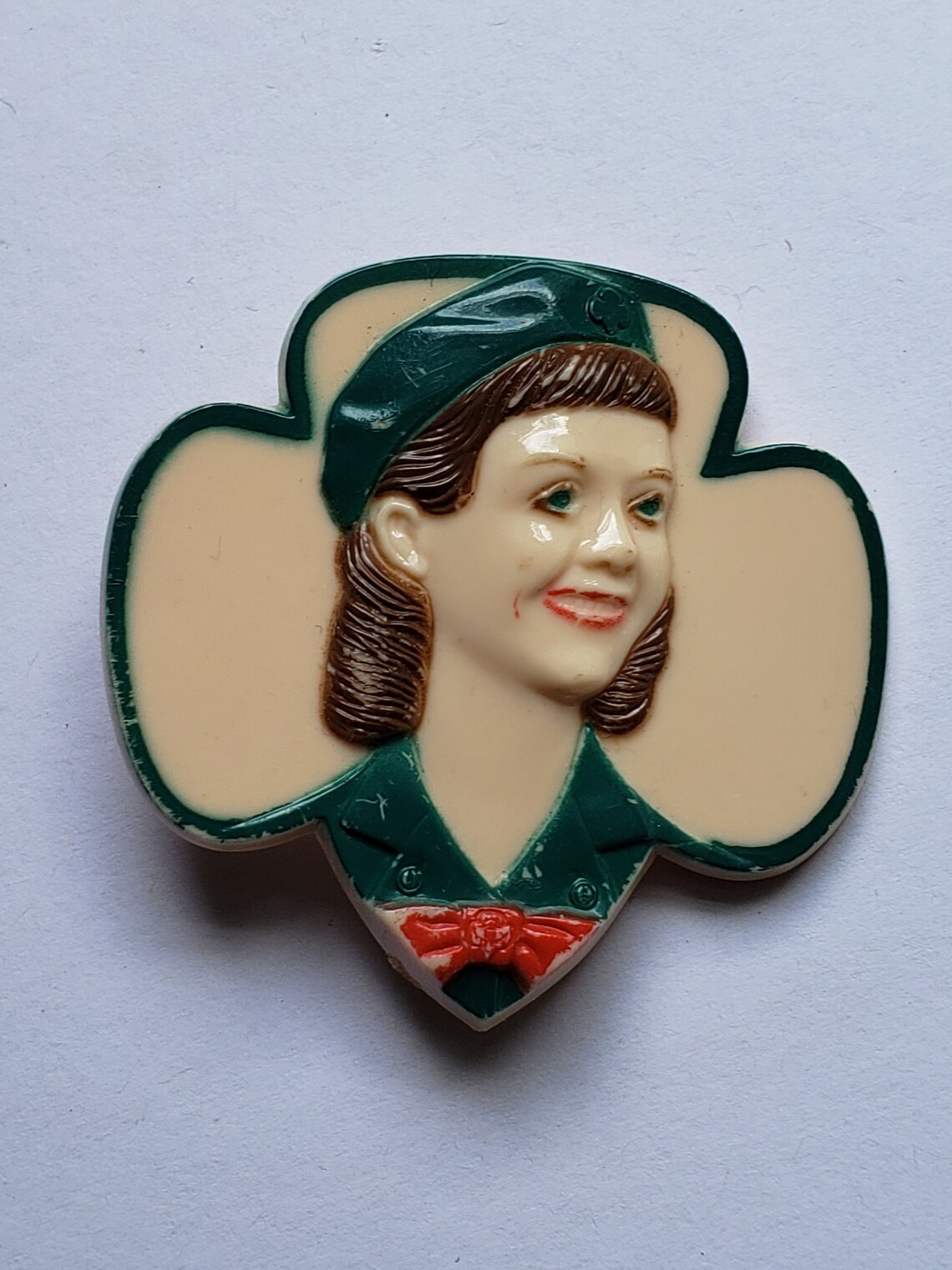 Vintage GIRL SCOUT Plastic Pin Rare Collectible Figural Brooch Etsy