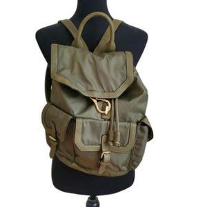 Madden Girl Army green/ Brown Backpack with Gold Details Madden Girl | Bags | Madden Girl Army Green Nylon Backpack  main image 4