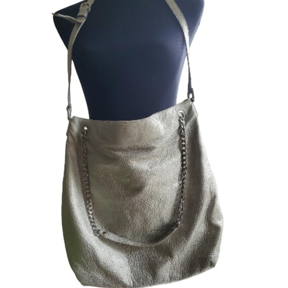 Metallic silver michael kors purse hotsell