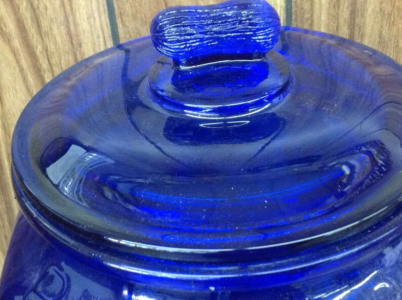 Planters peanuts cobalt blue counter jar Etsy