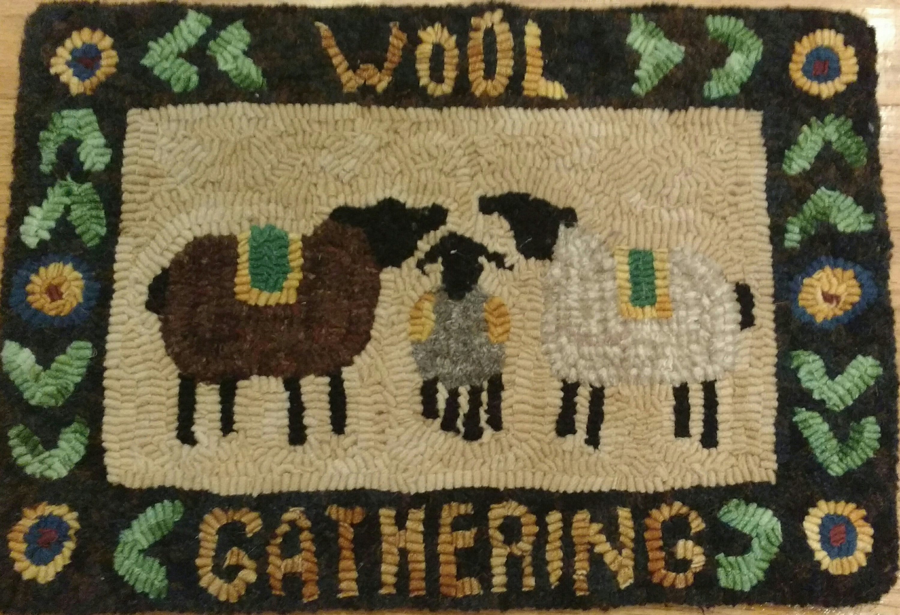 Primitive Rug Hooking Kit, Hooked, Wool Gathering, Linen, Wool Etsy