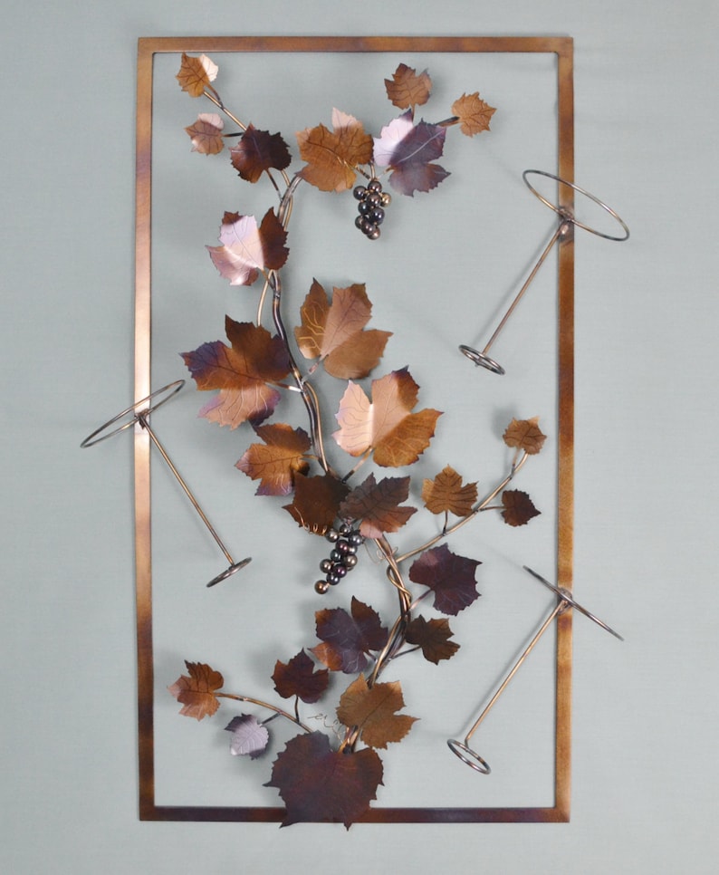 Wine Rack Bottle Holder Grapevine Decorative Functional Wall Etsy