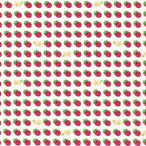 Strawberry Fabric - Sevenberry Classics - Robert Kaufman - Red Tiny Strawberries on White- Summer Picnic - 100% cotton - SB-6114D3-1