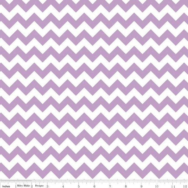 Lavender Small Chevron Fabric by Riley Blake Designs. 100% cotton, Purple Lavendar Zig Zag Chevron c340-120