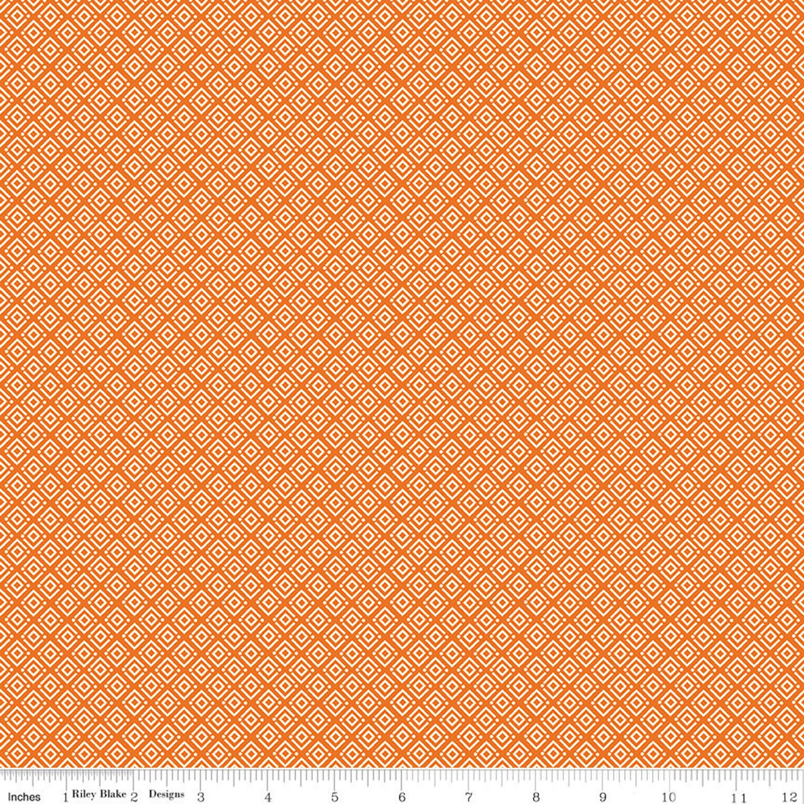 Fall Fabric "diamonds Orange" From Awesome Autumn by Sandy Gervais for ...