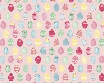 Easter Fabric - Easter Egg Parade by Lindsay Wilkes of Cottage Mama from Riley Blake Designs. - 100% cotton. - C11572 Pink