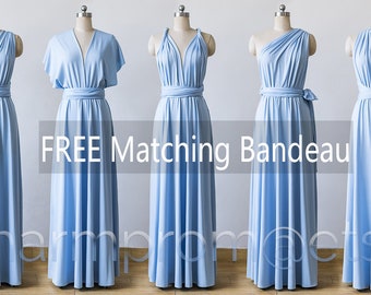 dusty blue multiway dress