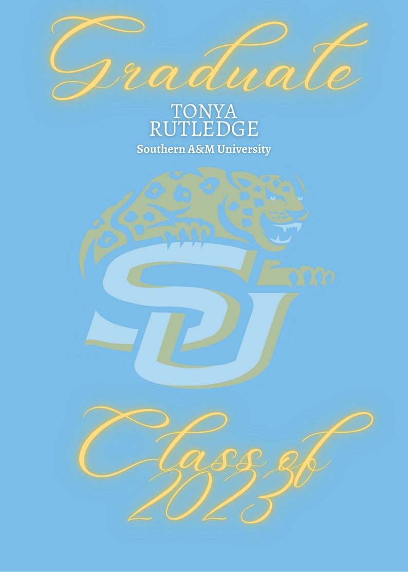 Southern University Graduation Announcement Commencement Announcement