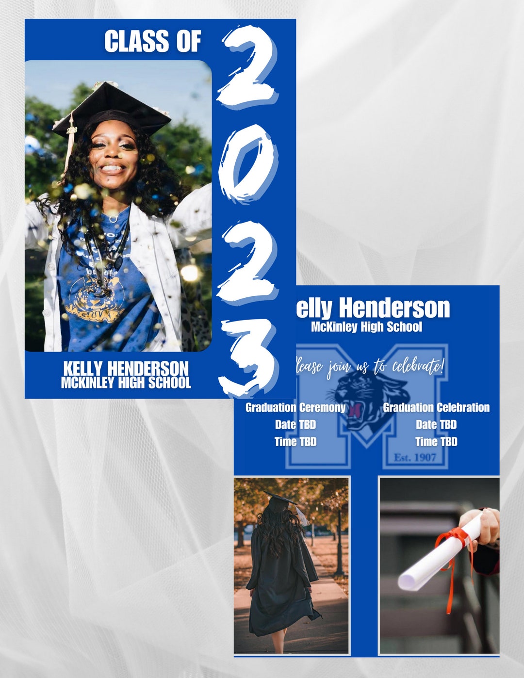 Mckinley High School Graduation 2023 Announcement Custom Editable