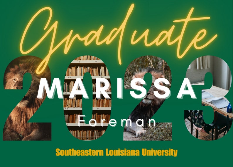 SELU Southeastern Louisiana University Graduation Announcement