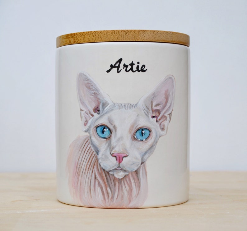 Pet Portrait Urn Hand Painted Urn Pet Memorial Dogs and Etsy