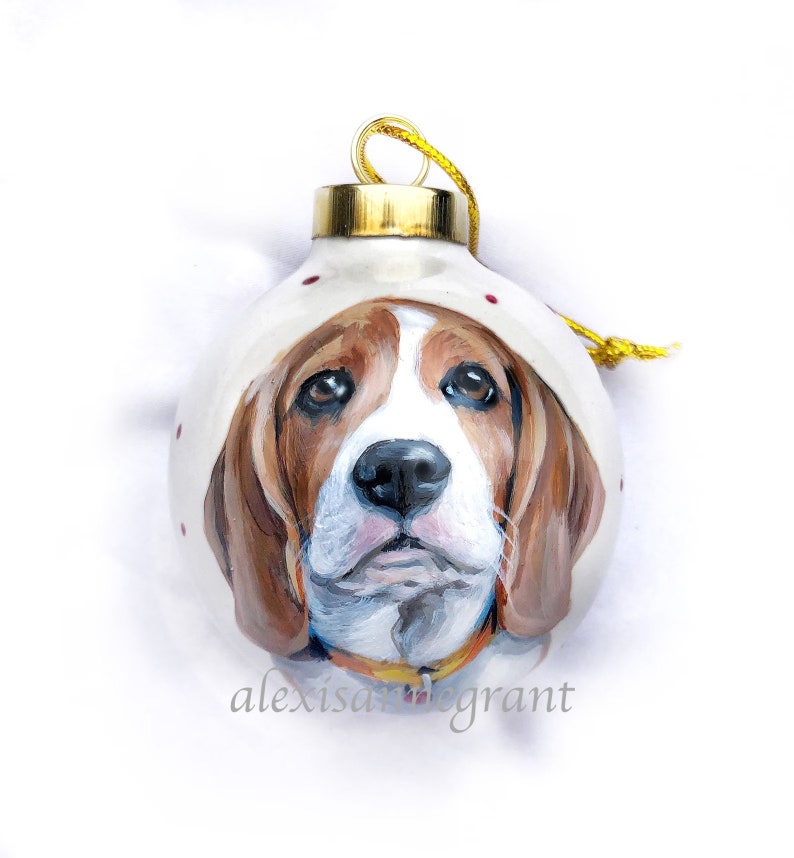 Ornament, Custom Pet Portrait, Hand Painted from Your Photographs, Cat, Dog, Horse, Personalized Gift, Christmas Gift, Holiday Decor image 7