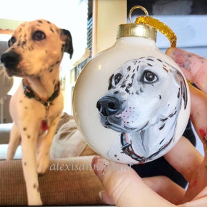 Ornament, Custom Pet Portrait, Hand Painted from Your Photographs, Cat, Dog, Horse, Personalized Gift, Christmas Gift, Holiday Decor image 6