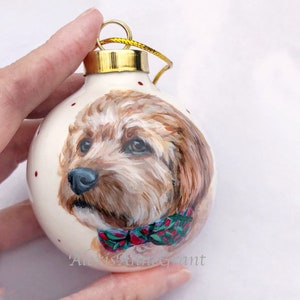 Ornament, Custom Pet Portrait, Hand Painted from Your Photographs, Cat, Dog, Horse, Personalized Gift, Christmas Gift, Holiday Decor image 4
