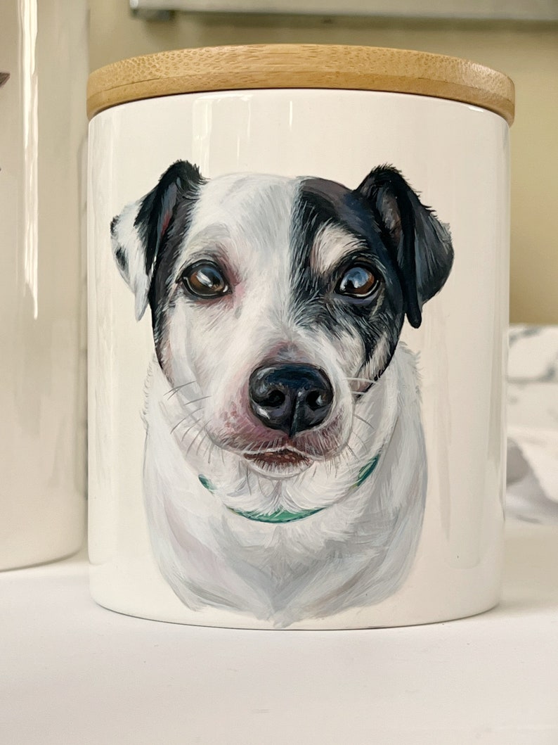 Pet Portrait Urn Hand Painted Urn Pet Memorial Dogs and Etsy