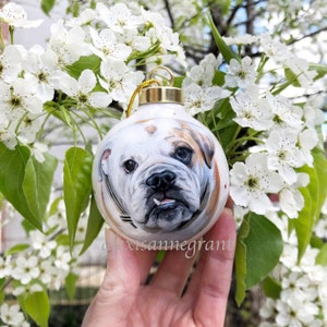 Ornament, Custom Pet Portrait, Hand Painted from Your Photographs, Cat, Dog, Horse, Personalized Gift, Christmas Gift, Holiday Decor image 3