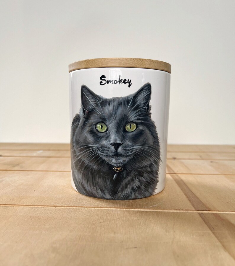 Pet Portrait Urn Hand Painted Urn Pet Memorial Dogs and Etsy