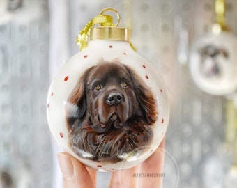 Pet Ornament, Custom Bauble, Portrait Ornament, Cats and Dogs, Family Christmas Tree, Unique Gift, Personalized Gift