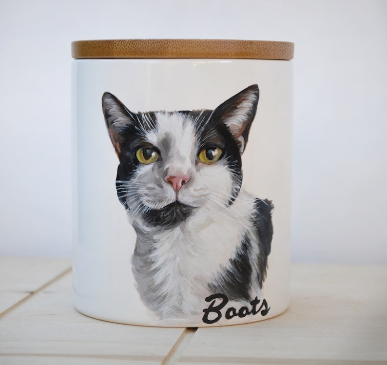 Pet Portrait Urn Hand Painted Urn Pet Memorial Dogs and Etsy