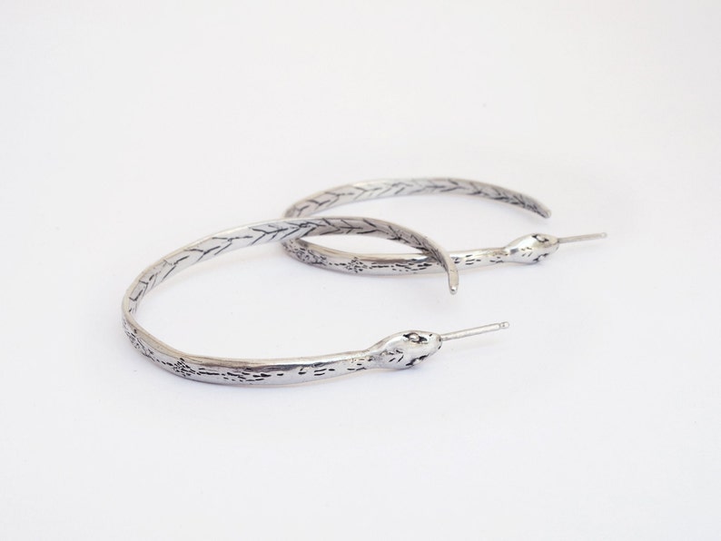 Snake Hoop Earrings image 1