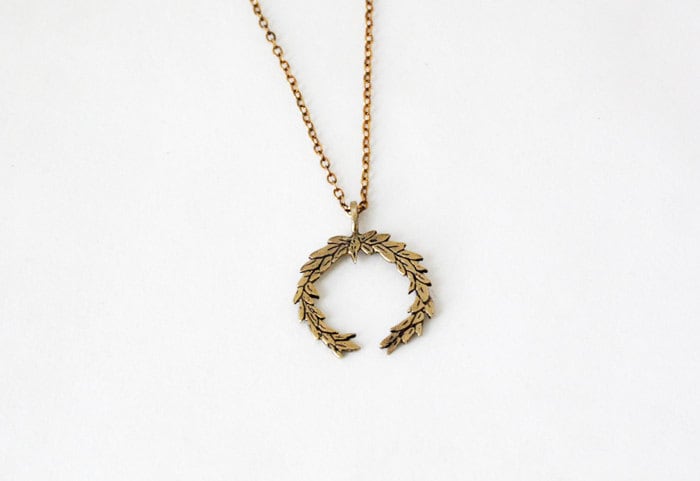 センスのいい お歳暮 Laurel Wreath Etsy - Brass Necklace- アクセサリー