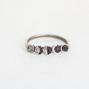 Moon Phase ring Silver image 1