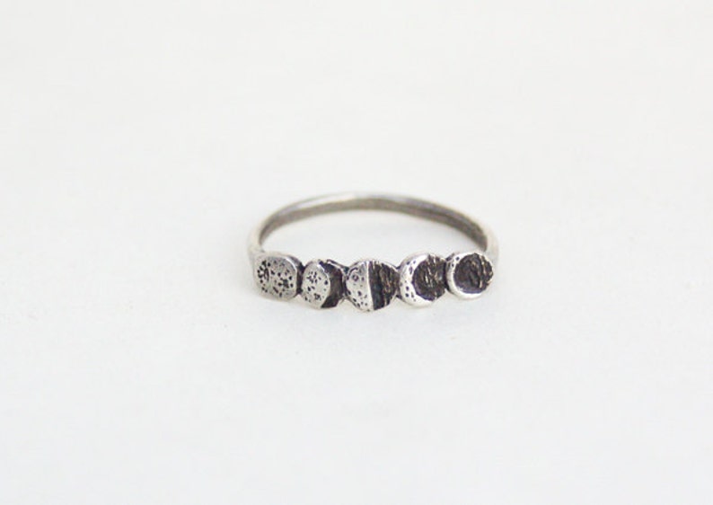 Moon Phase ring Silver image 1