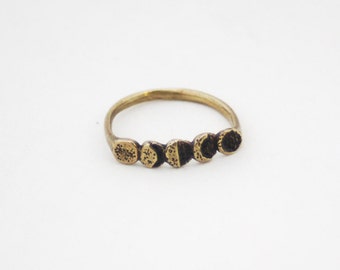 Moon Phase ring- Brass