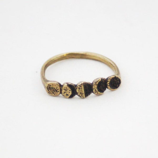 Moon Phase ring- Brass