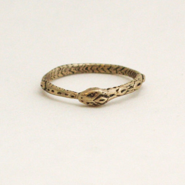 Ouroboros ring- Brass