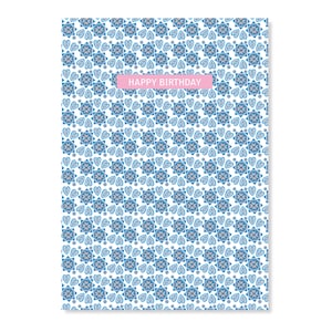 Carte de joyeux anniversaire, inspirée des motifs marocains, carte à motifs, carte d'anniversaire, jolis motifs