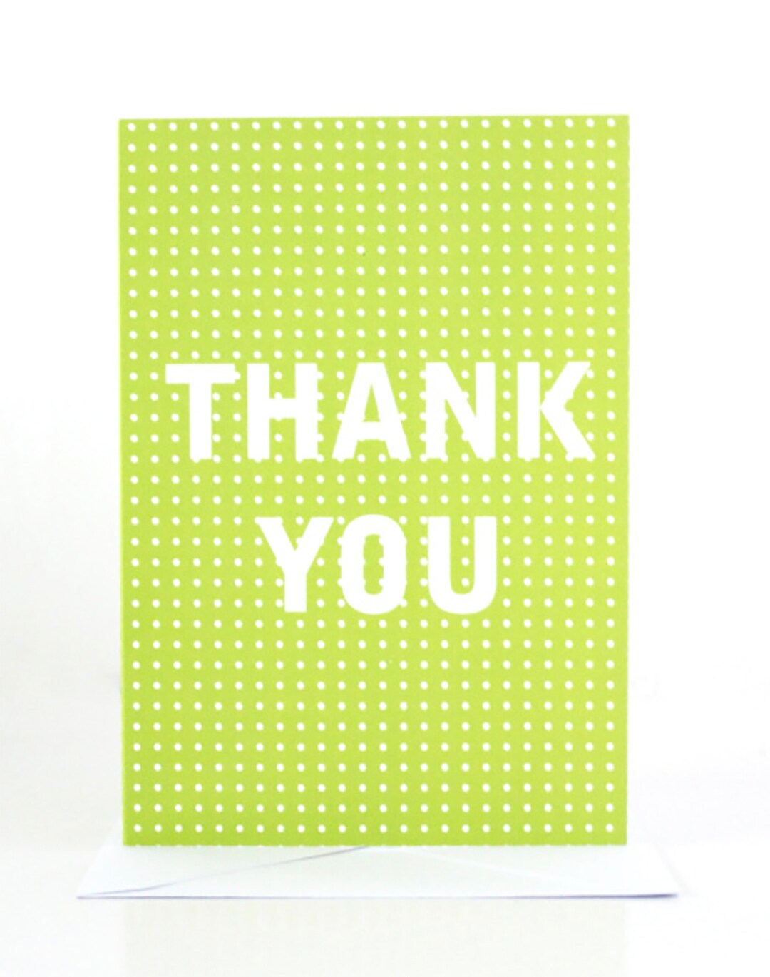 Thank You Card Green Thank You Card Patterned Card Thank Etsy
