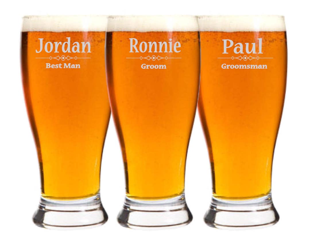 Personalized Beer Glass Personalized Pilsner Glasses Etsy