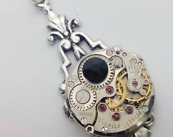 art deco steampunk gothic necklace - steampunk jewellery - steampunk necklace - personalized jewelry - Christmas gift - steampunk - goth